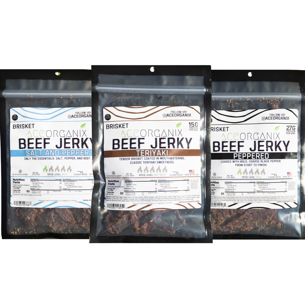 Ace Organix Classics Bundle beef jerky bundle pack front