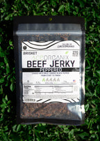 Ace Organix Peppered brisket beef jerky premium product shot