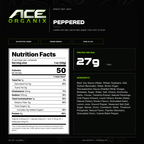 Ace Organix Peppered brisket beef jerky nutrition facts and ingredients