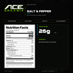 Ace Organix Salt and Pepper brisket beef jerky nutrition facts and ingredients