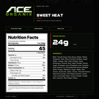 Ace Organix Sweet Heat brisket beef jerky nutrition facts and ingredients