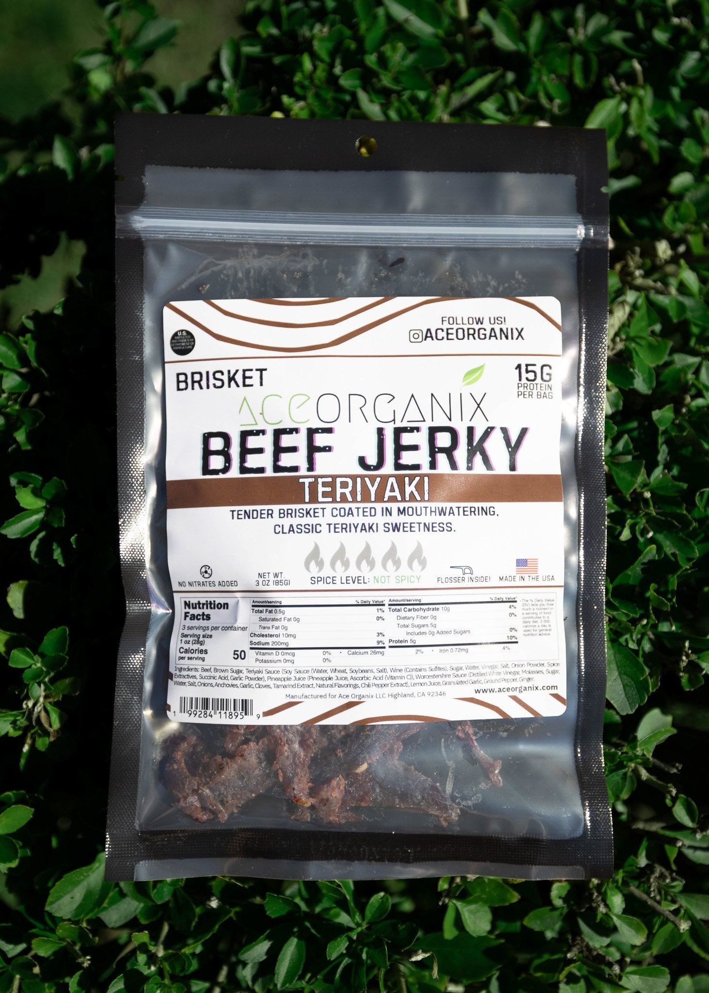 Ace Organix wholesale brisket beef jerky box 12 count