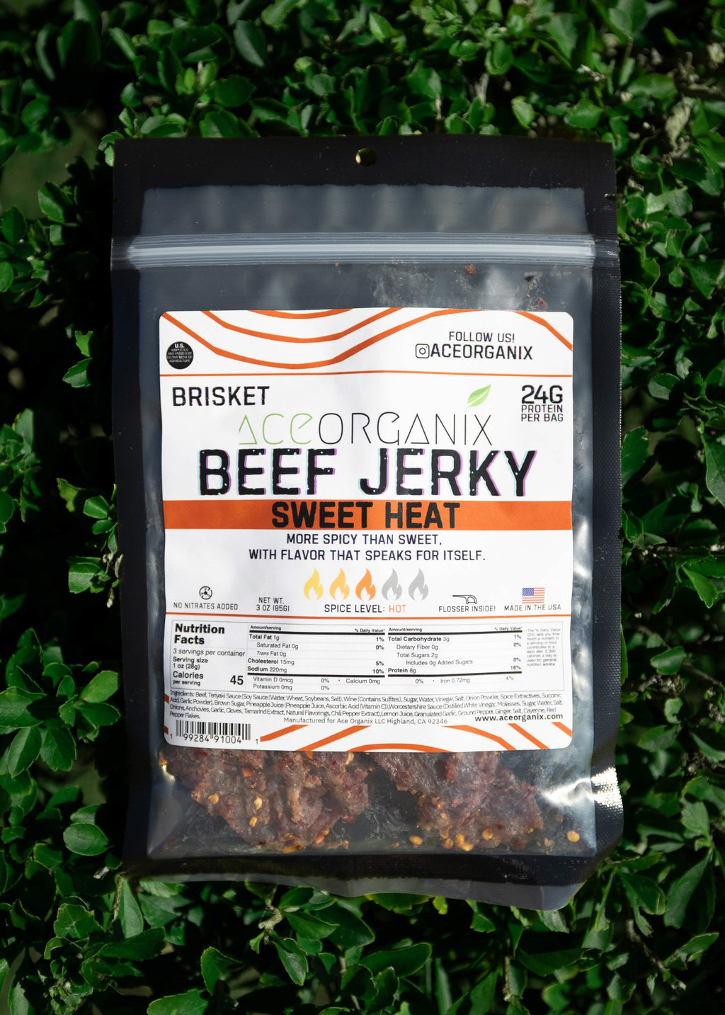 Ace Organix wholesale brisket beef jerky box 12 count